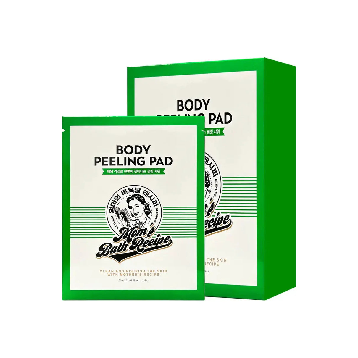 Moms' bath recipe body peeling pads set of 8, with 30ml/25ml in each pad.
