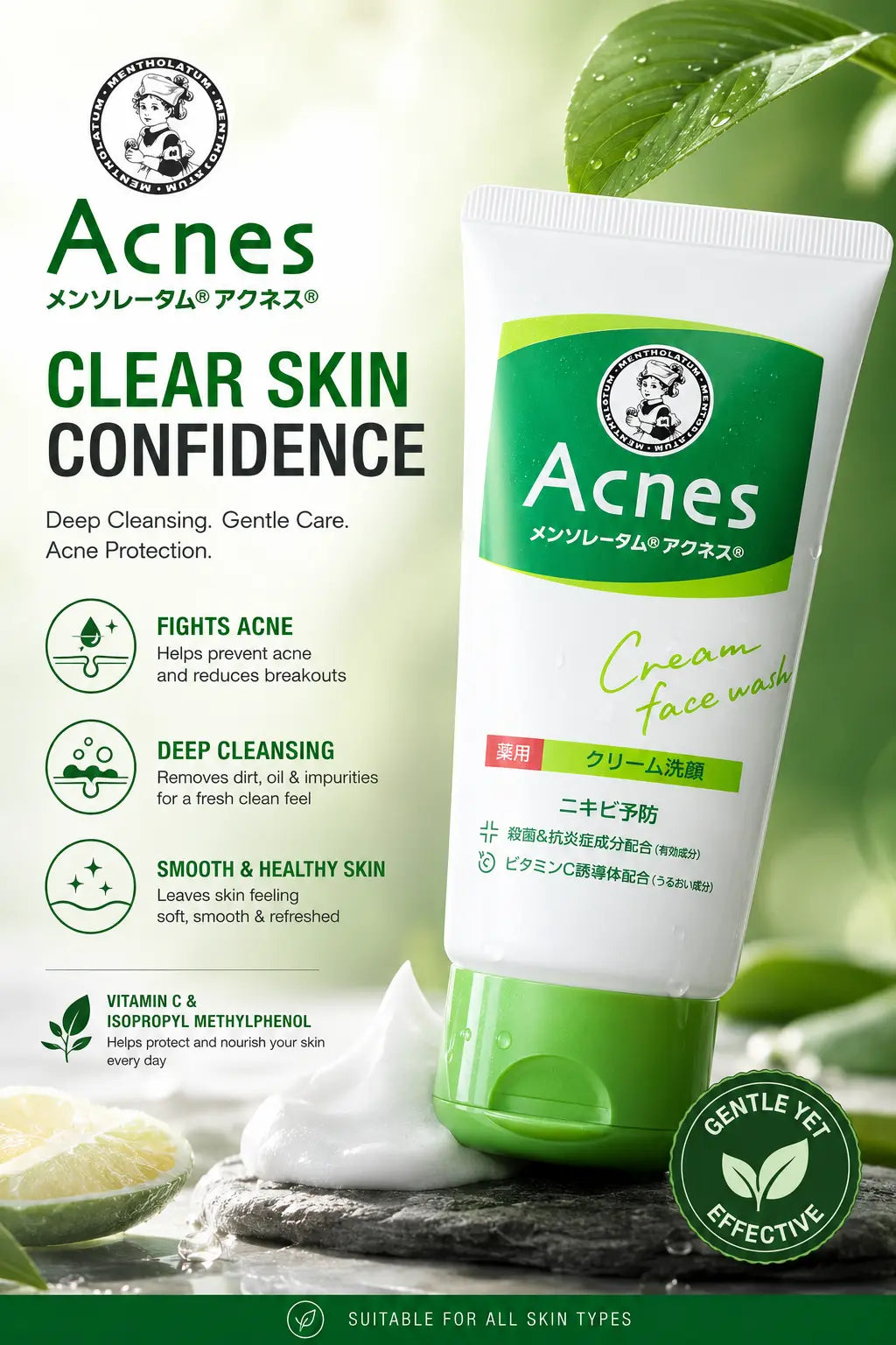 ACNES Cream face Wash 130 gm ACNES JOLIE'S