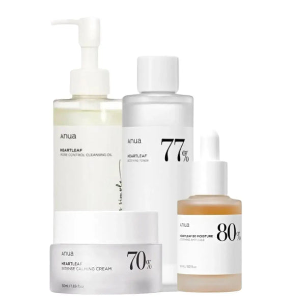 DOKAN ANUA Cleansing Oil, Toner, Serum and Cream Set Anua