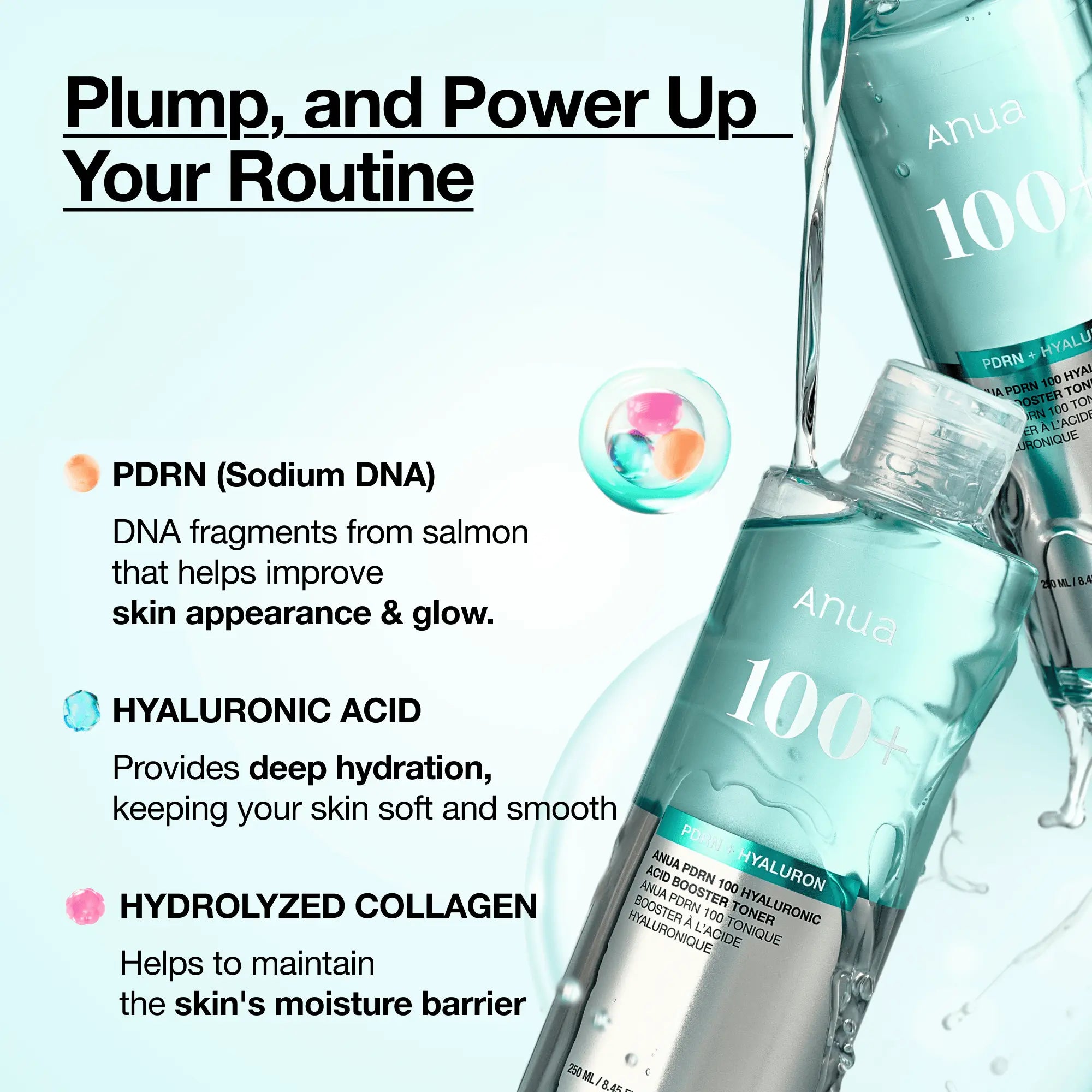 ANUA PDRN 100 Hyaluronic Acid Booster Toner 250 ML ANUA JOLIE'S