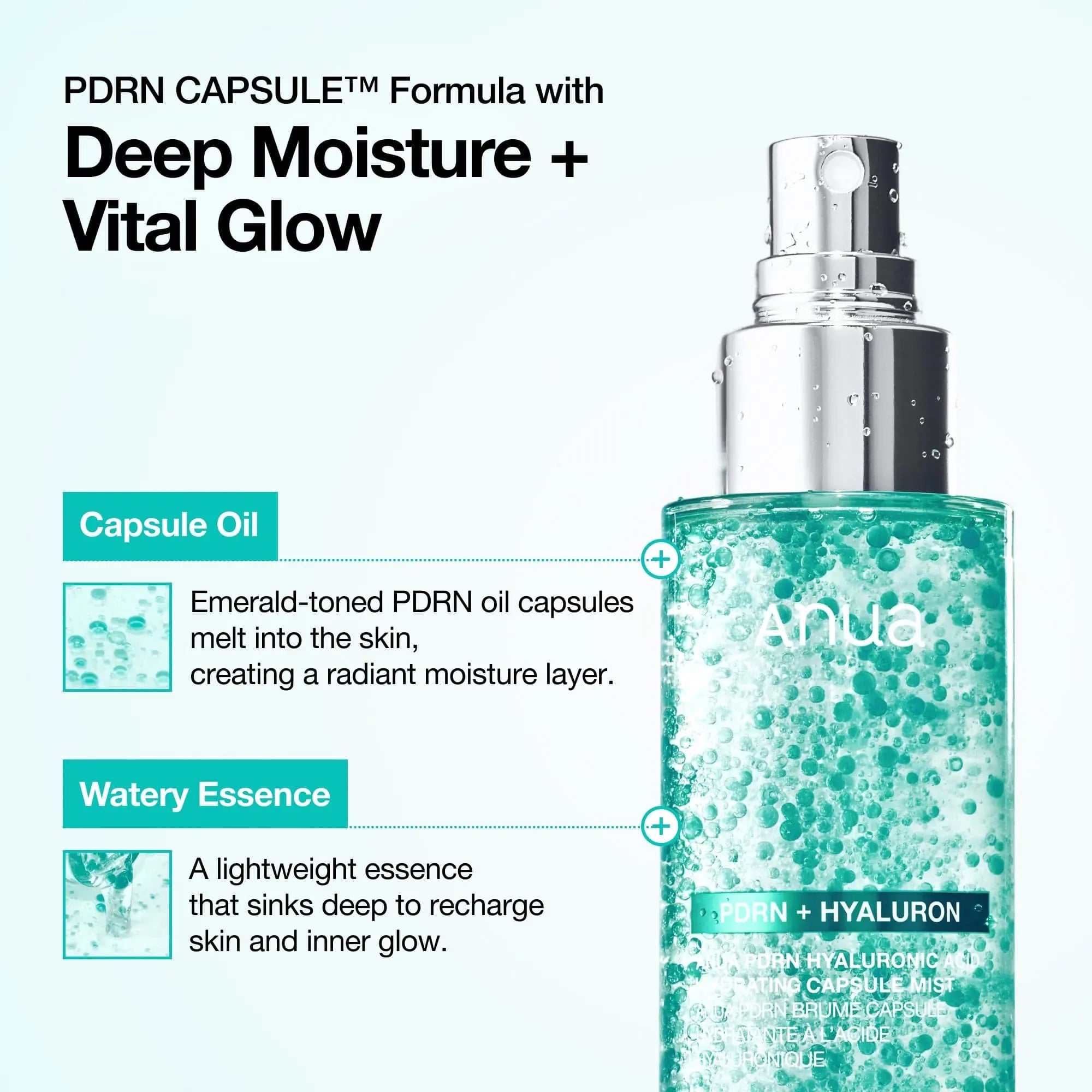 ANUA PDRN Collagen Glow Facial Serum Spray - JOLIE'S