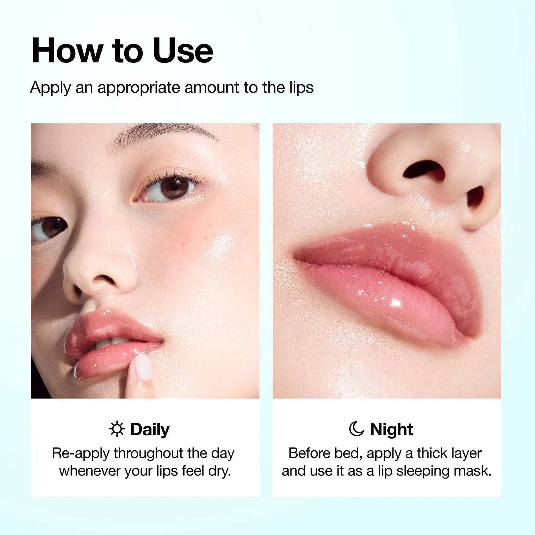 ANUA PDRN Lip Serum in a clear bottle with a dropper, designed to nourish and hydrate lips.