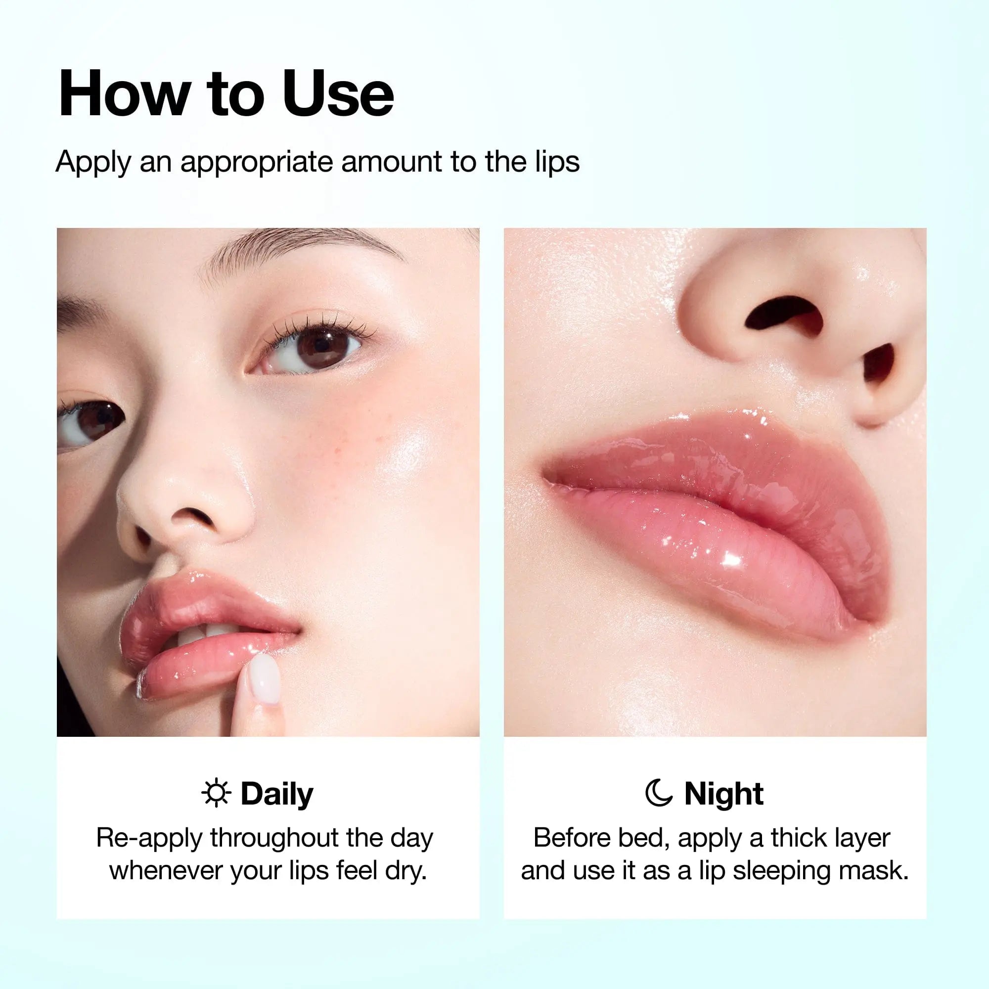ANUA PDRN Lip Serum in a clear bottle with a dropper, designed to nourish and hydrate lips.
