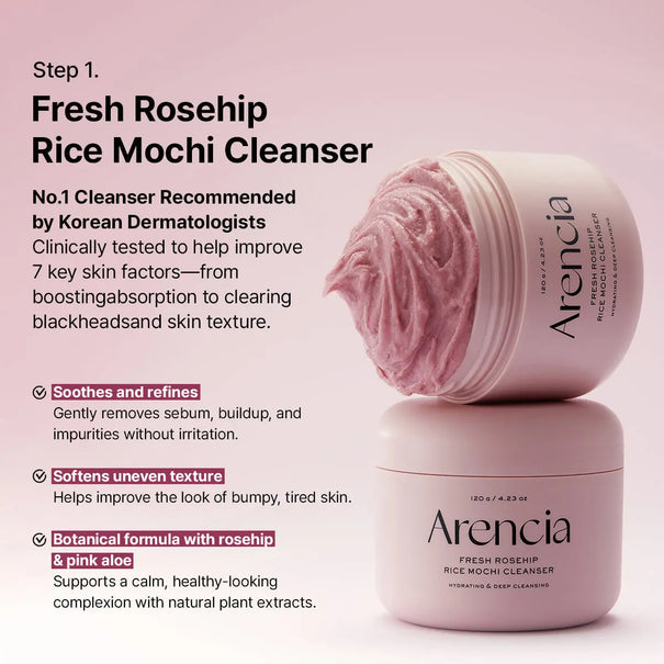 ARENCIA Red Collagen Jello Skin Trio skincare set featuring three vibrant red jello-like collagen products in clear containers.