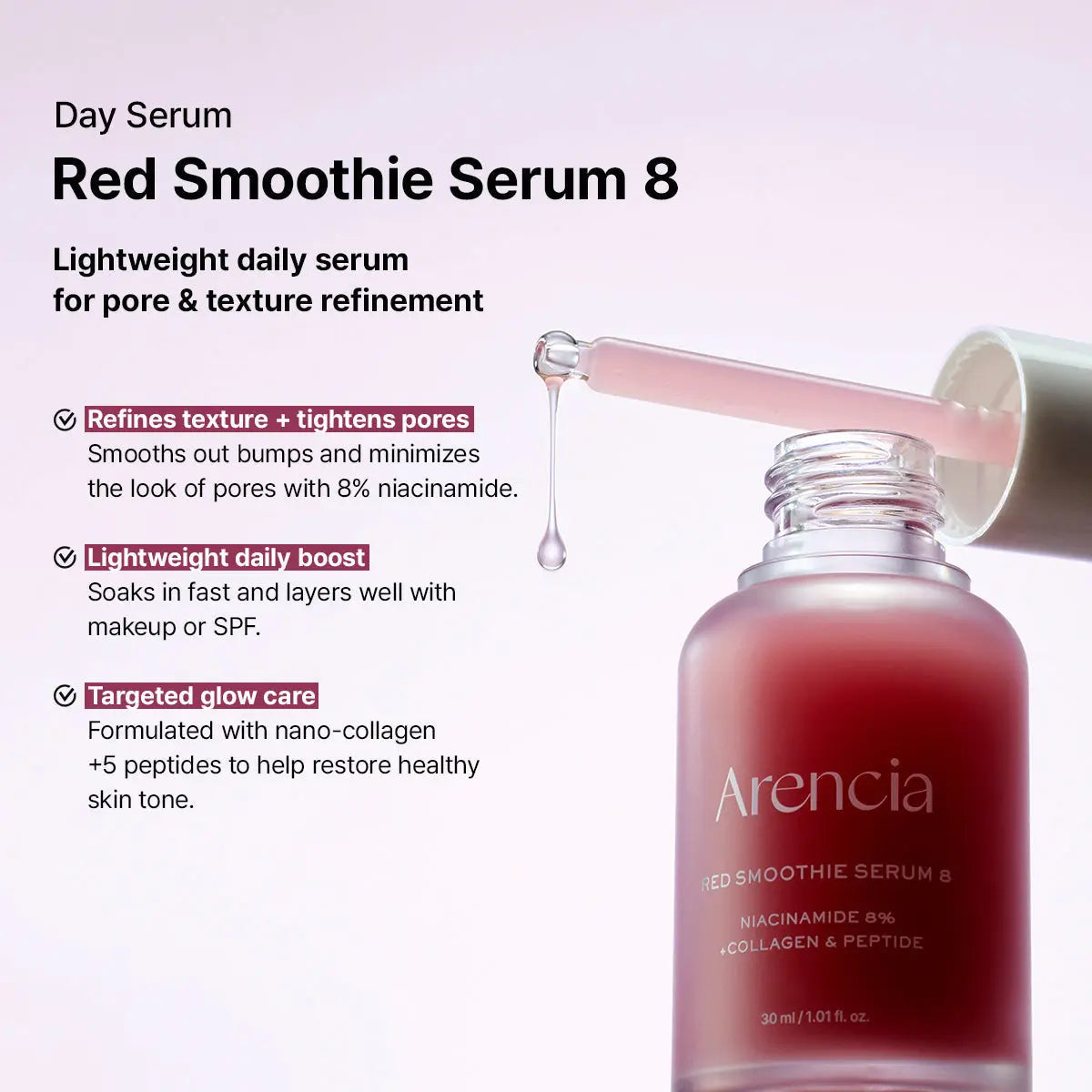 ARENCIA Red Collagen Jello Skin Trio skincare set featuring vibrant red jello textures for youthful, radiant skin.