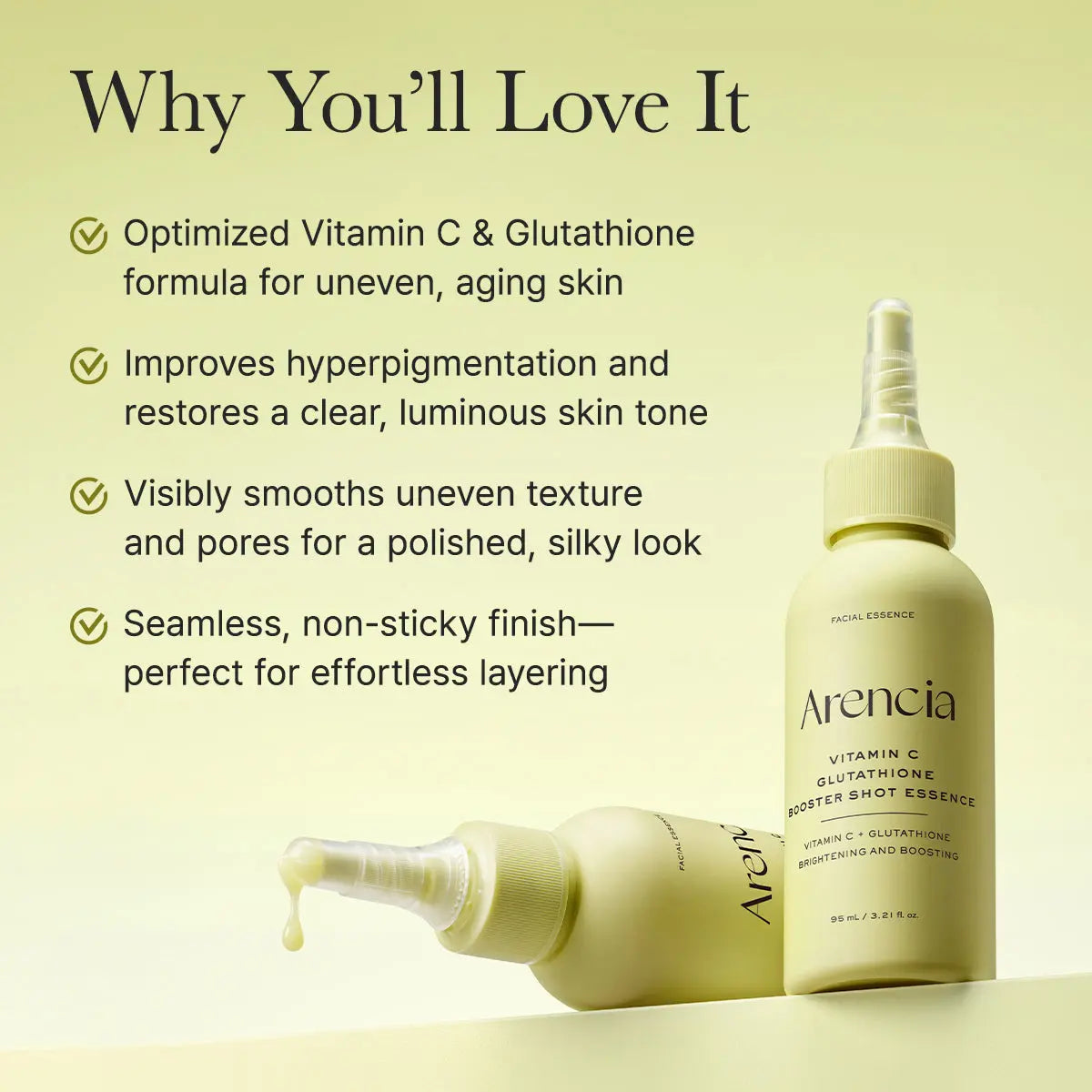 ARENCIA Vitamin C and Glutathione Brightening Duo Set featuring skincare products in sleek packaging.