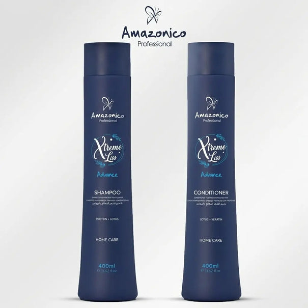 Amazonico Professional Xtreme Liss Advance Brazilian Protein Hair Treatment Set (1L + 2 x 400ml shampoo & Conditioner) - JOLIE'S