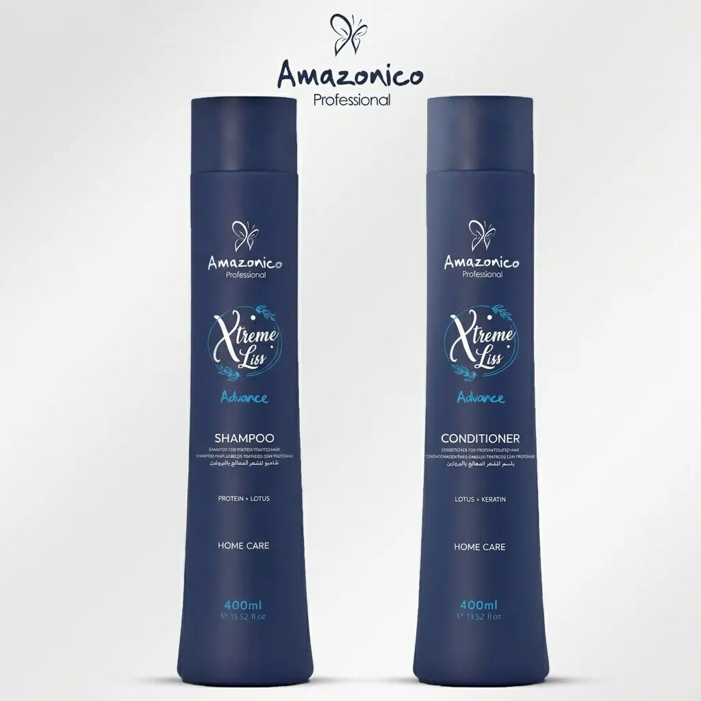 Amazonico Professional Xtreme Liss Advance Brazilian Protein Hair Treatment Set (1L + 2 x 400ml shampoo & Conditioner) - JOLIE'S
