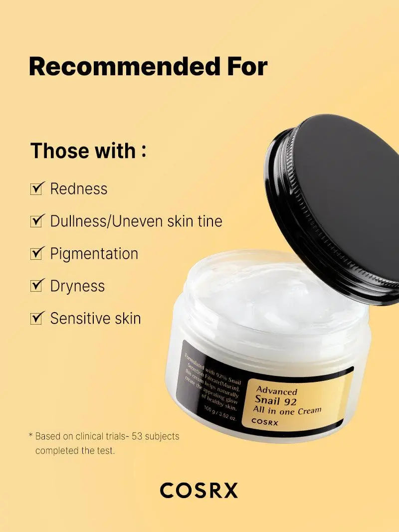 COSRX Advanced Snail 92 All in one Cream 100 gm - JOLIE'S