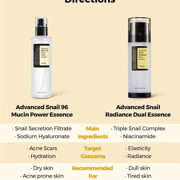 COSRX Advanced Snail Radiance Dual Essence 80 ml - JOLIE'S
