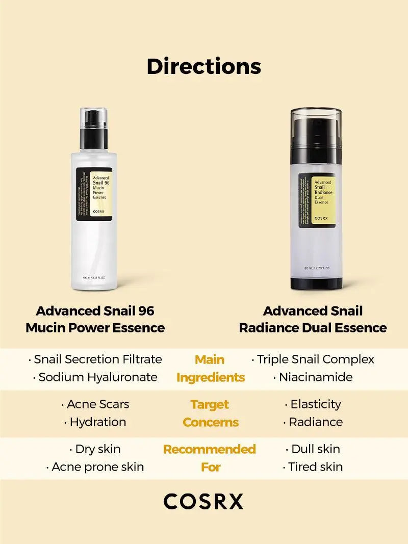 COSRX Advanced Snail Radiance Dual Essence 80 ml - JOLIE'S