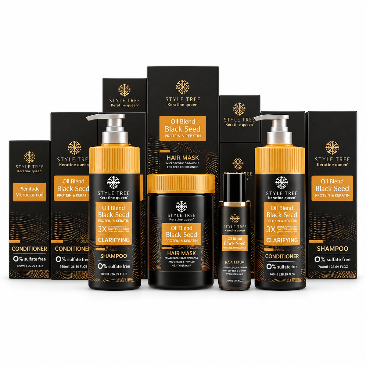 Style Tree Black Seed Oil Protein & Keratin Hair Care Set