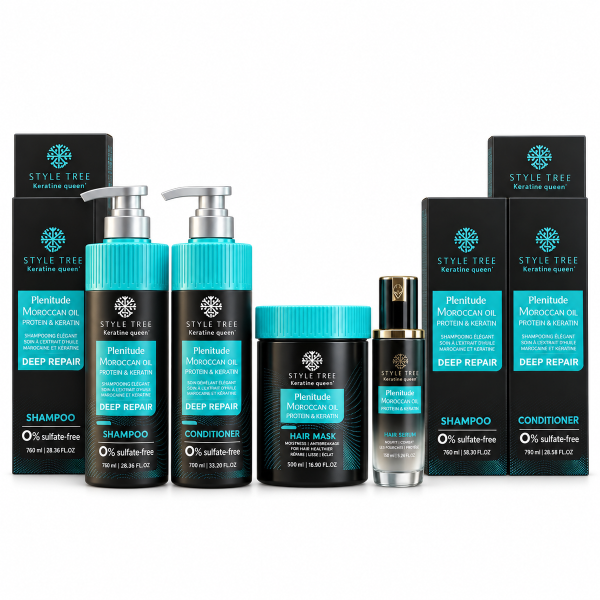 Style Tree Plenitude Moroccan Oil Protein & Keratin Hair Care Set