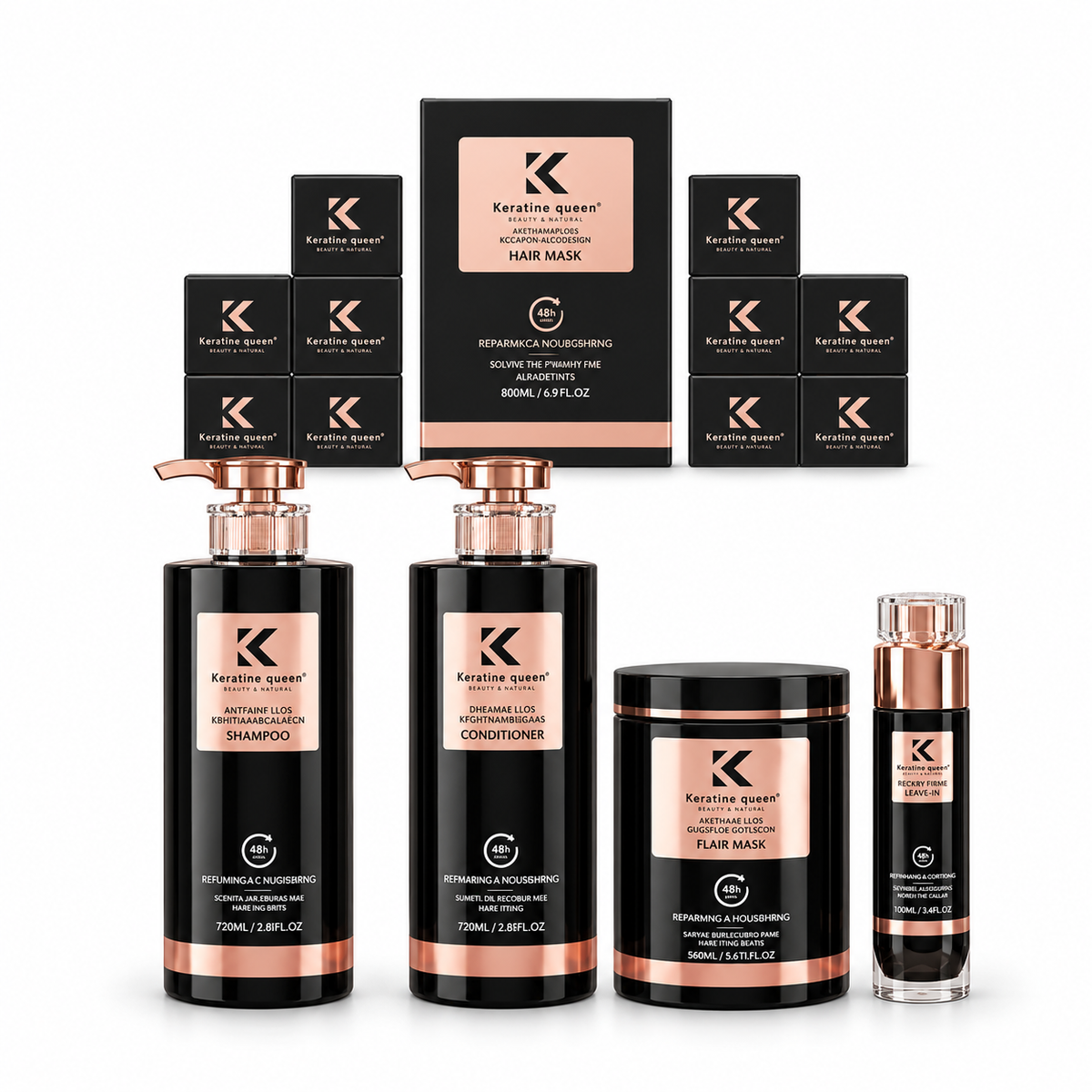Keratine Queen Moisturizing Protein Collagen & Keratin Hair Care Set