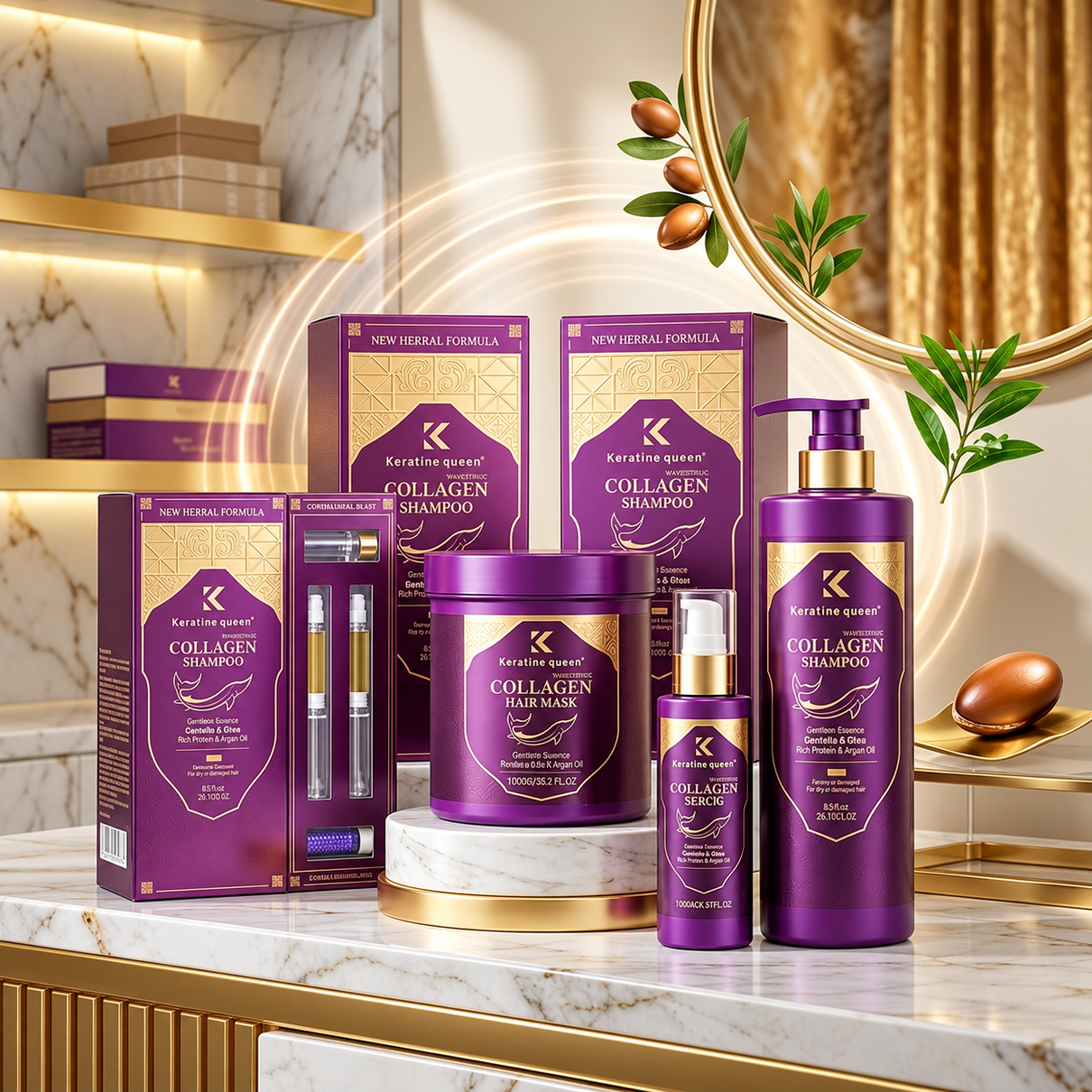 Keratine Queen Purple Collagen Hair Care Set