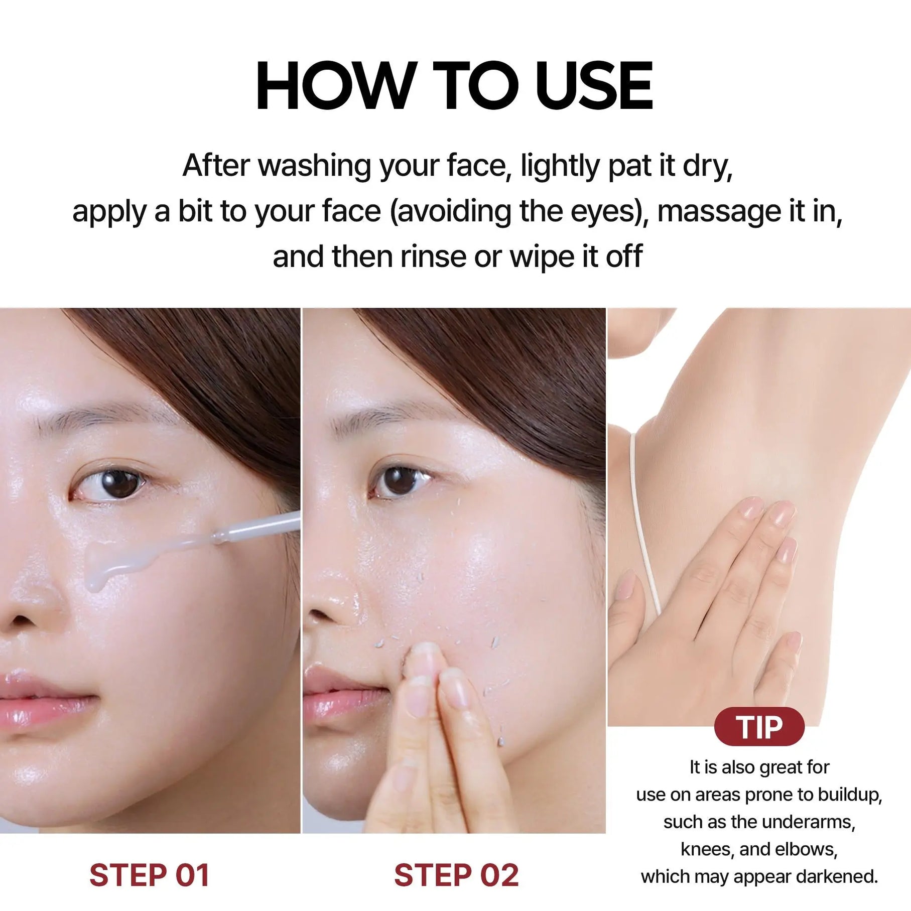 Set of four Dr.Melaxin Peel Shot Exfoliating Ampoules displayed in a box with ampoule bottles and packaging.
