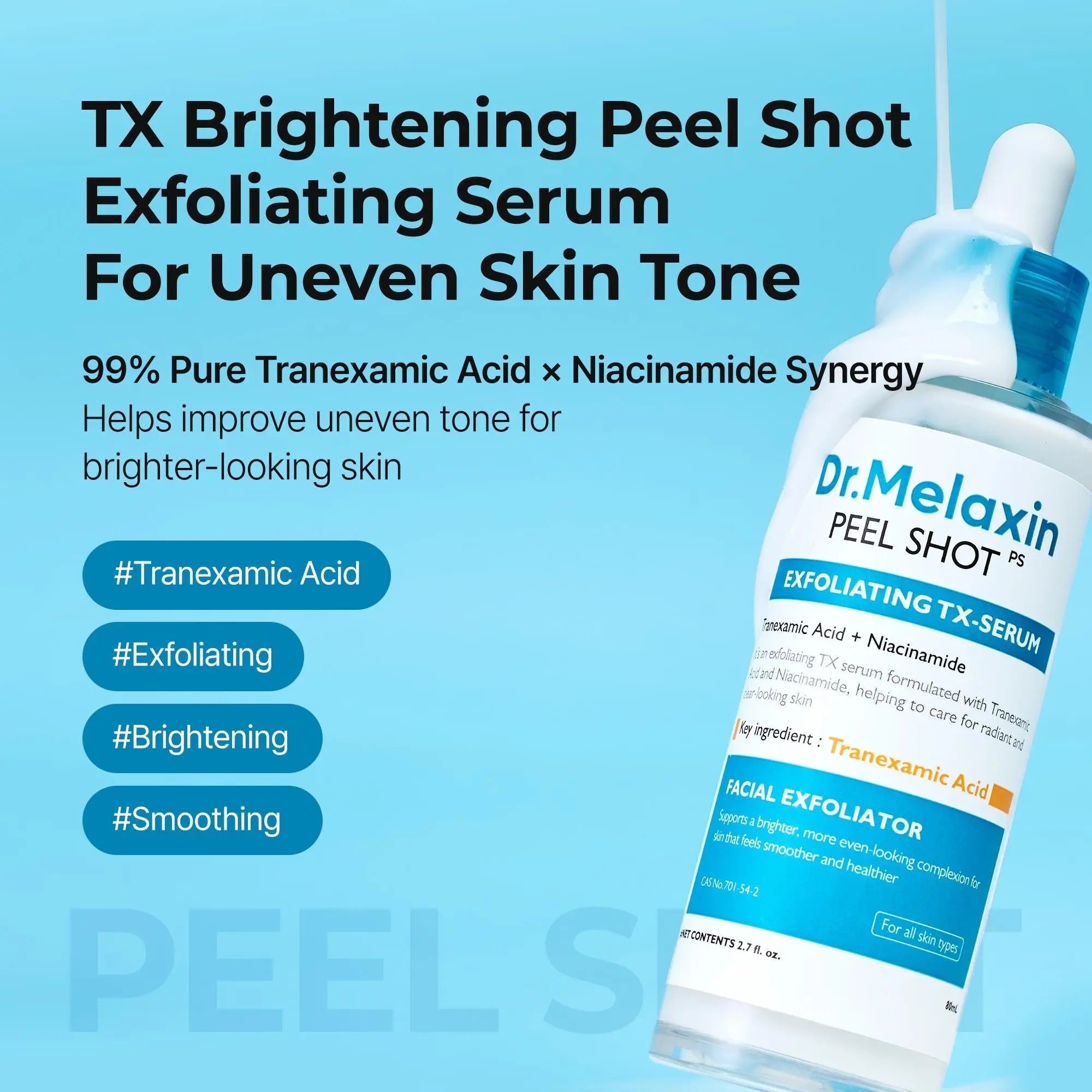 Dr.MELAXIN TX Exfoliating & Tone Peel Shot Smoothing Duo - JOLIE'S