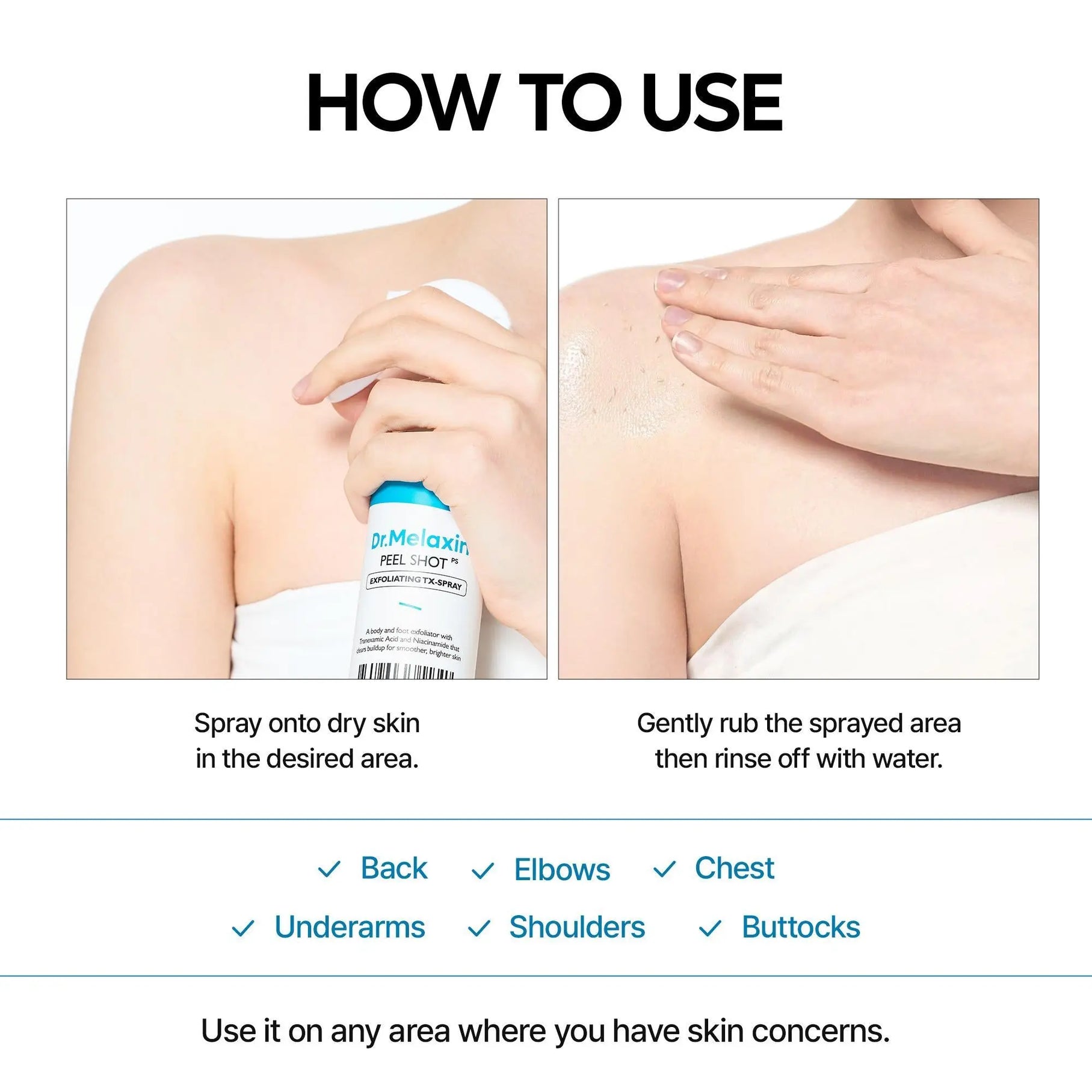Dr.MELAXIN TX Exfoliating & Tone Peel Shot Smoothing Duo - JOLIE'S