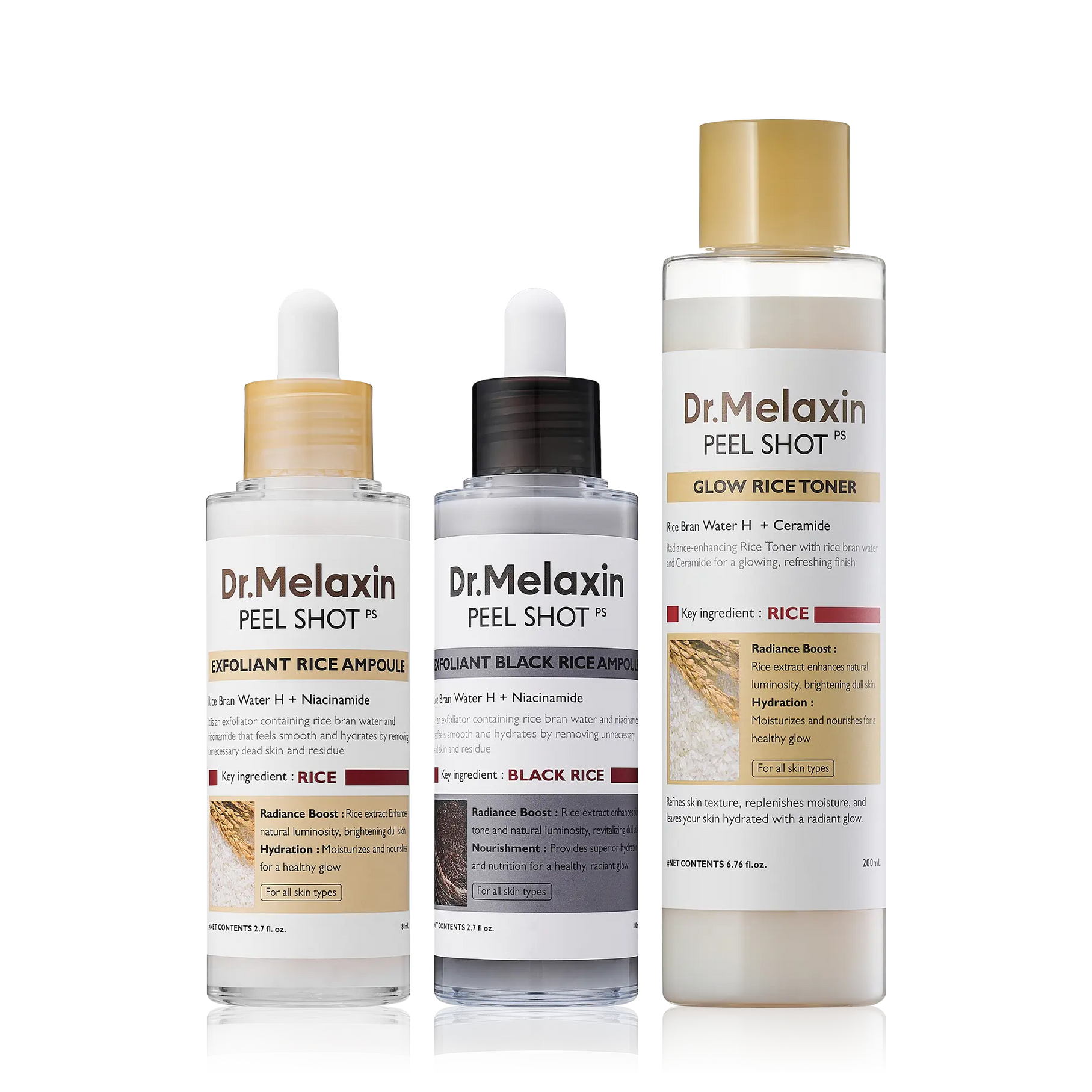 Dr.Melaxin Peel Shot Exfoliating Glow Rice Line - DOKAN