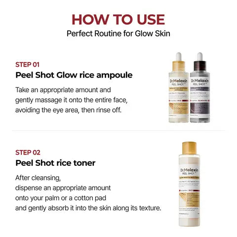 Dr.Melaxin Peel Shot Exfoliating Glow Rice Line - DOKAN