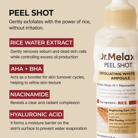 Dr.Melaxin Peel Shot Glow White Rice Trilogy Set - DOKAN