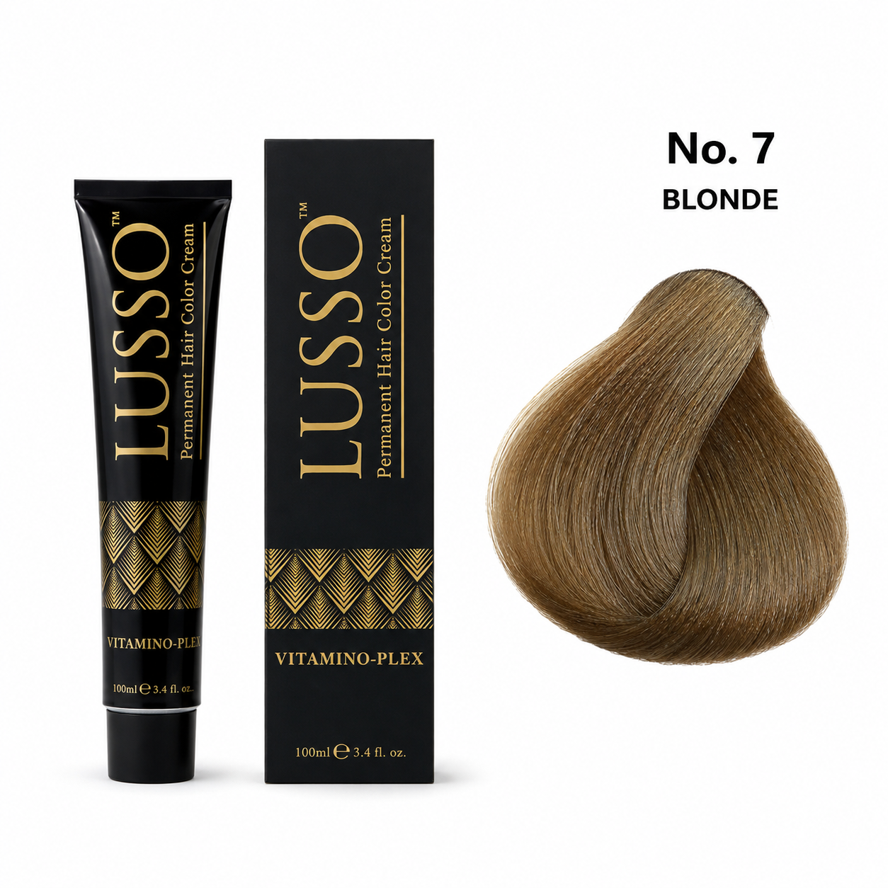 LUSSO Permanent Hair Colour Cream 100 ml No. 7 Blonde