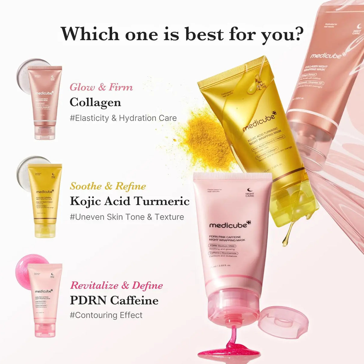 MEDICUBE PDRN Pink Caffeine Night Wrapping Mask 75 ml Medicube JOLIE'S
