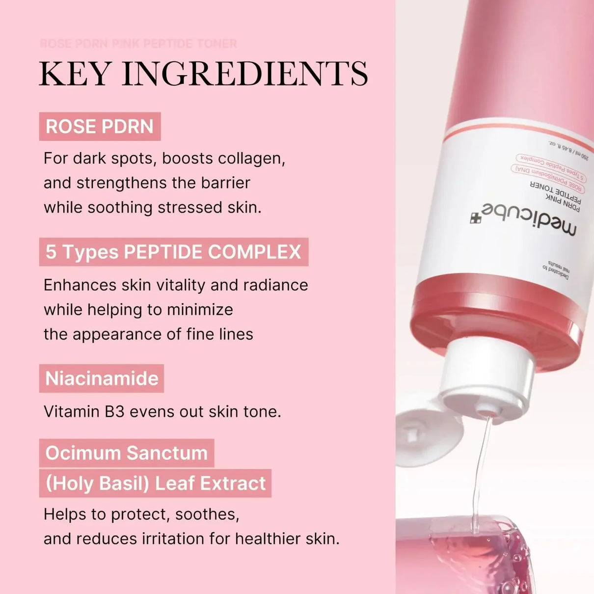 MEDICUBE PDRN Pink Cica Soothing Toner 120 ML Medicube JOLIE'S