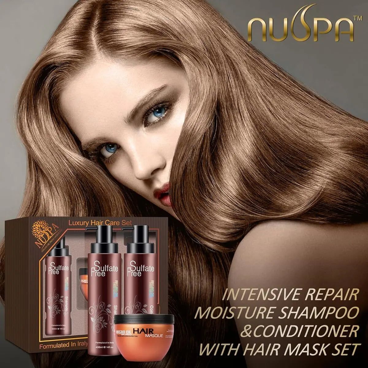 NUSPA Luxury Sulfate Free Argan Oil Hair Care Set NUSPA JOLIE'S