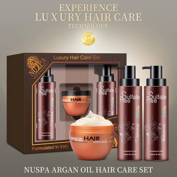 NUSPA Luxury Sulfate Free Argan Oil Hair Care Set NUSPA JOLIE'S