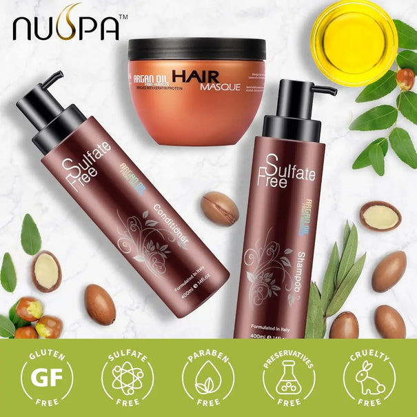 NUSPA Luxury Sulfate Free Argan Oil Hair Care Set NUSPA JOLIE'S