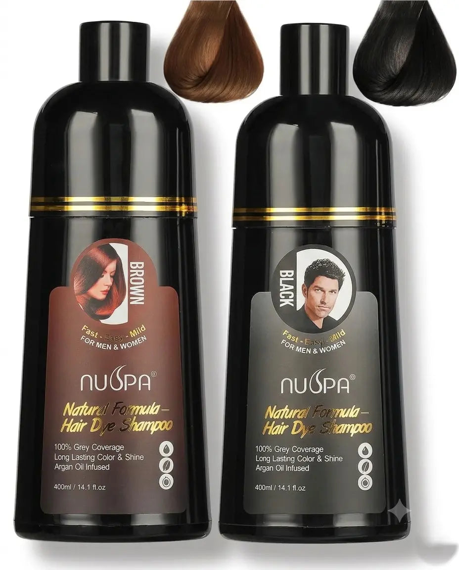 NUSPA Natural Hair Dye Argan Oil Infused Shampoo 400 ML NUSPA JOLIE'S