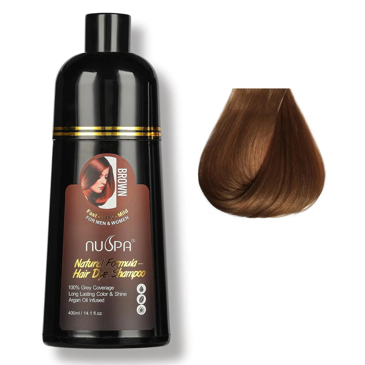 NUSPA Natural Hair Dye Argan Oil Infused Shampoo 400 ML NUSPA JOLIE'S