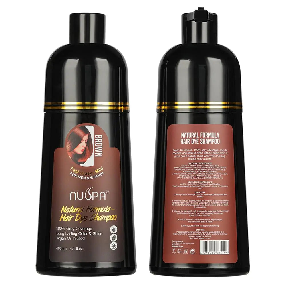 NUSPA Natural Hair Dye Argan Oil Infused Shampoo 400 ML NUSPA JOLIE'S