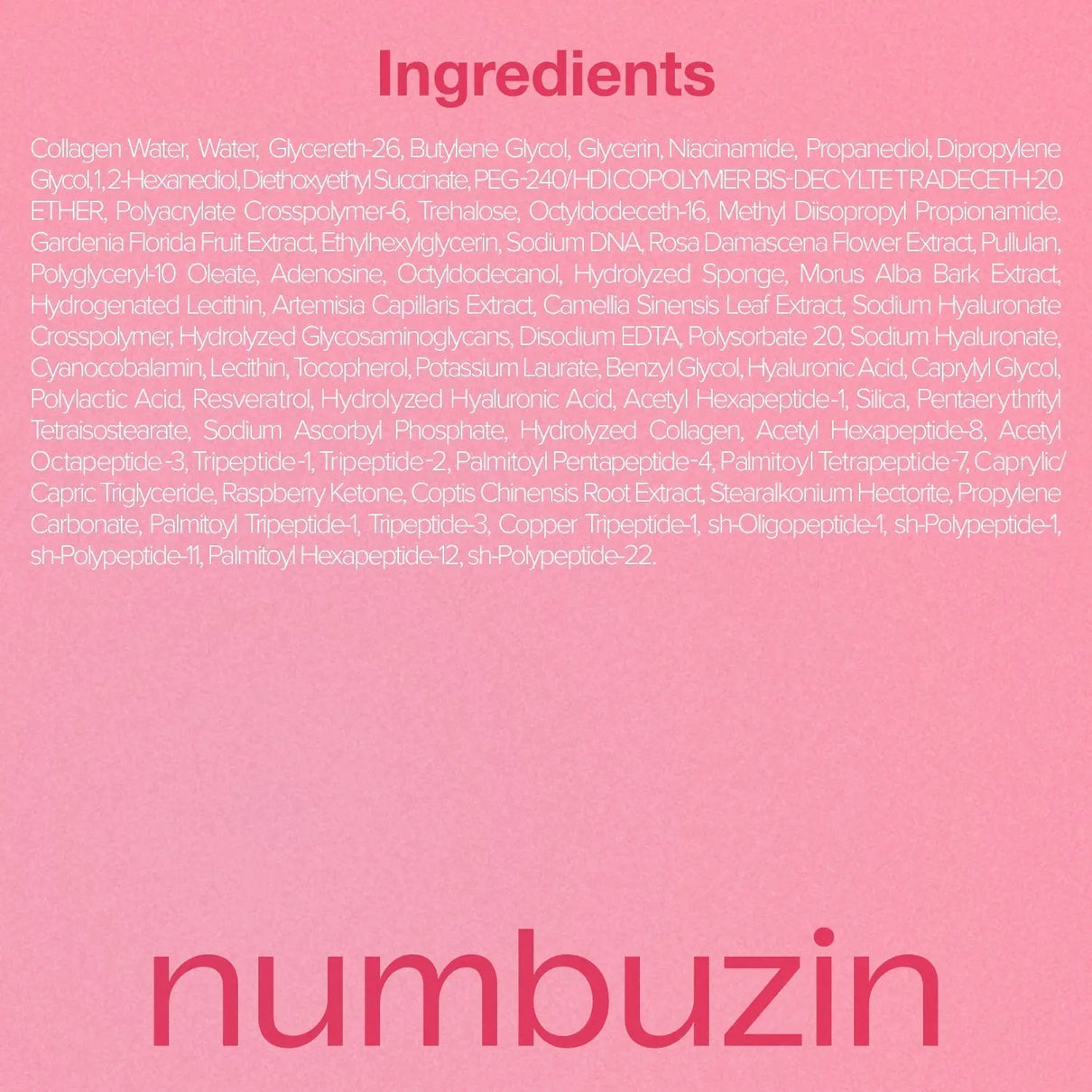 Numbuzin No.2 Rose PDRN Collagen 2X Plumping Serum + Collagen Shot 30ml Glam Secret