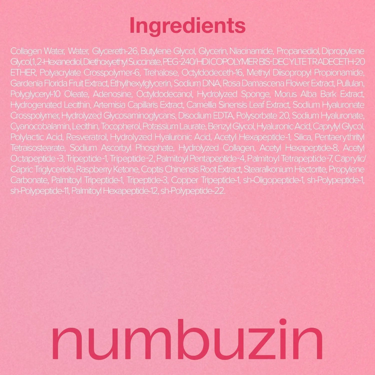 Numbuzin No.2 Rose PDRN Collagen 2X Plumping Serum + Collagen Shot 30ml Glam Secret
