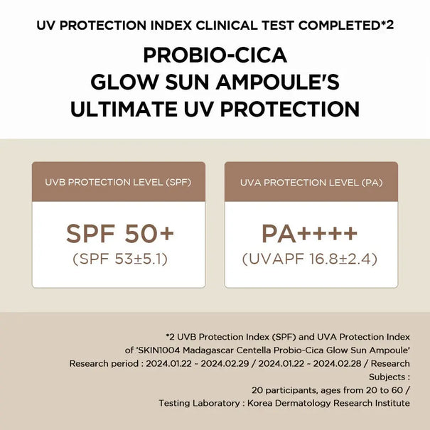 SKIN 1004 Madagascar Centella Probio-Cica Glow Sun Ampoule SKIN 1004