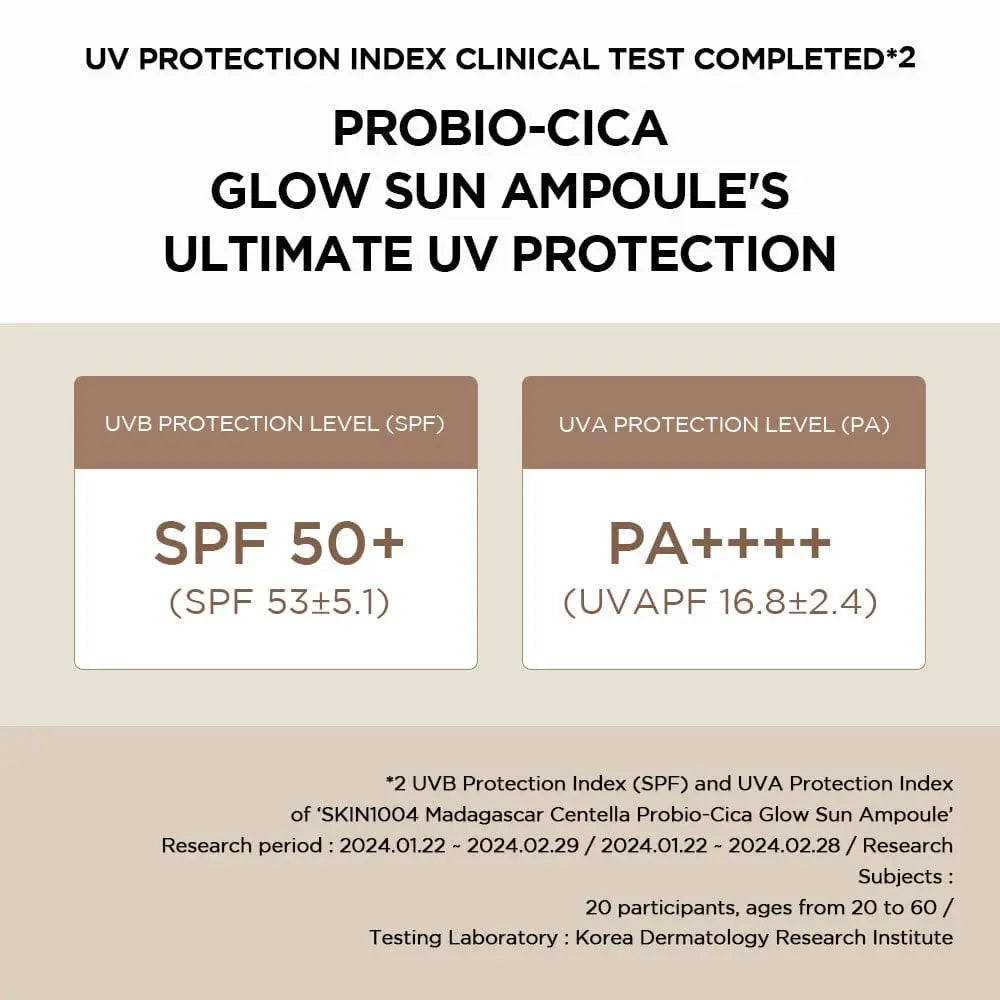 SKIN 1004 Madagascar Centella Probio-Cica Glow Sun Ampoule SKIN 1004