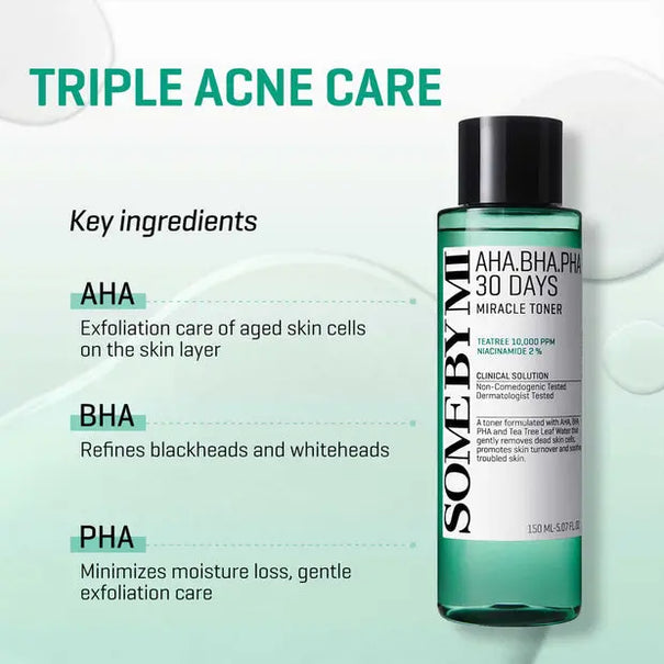 DOKAN SOME BY ME AHA BHA PHA 30 Days Miracle Toner 150ml SOME BY MI