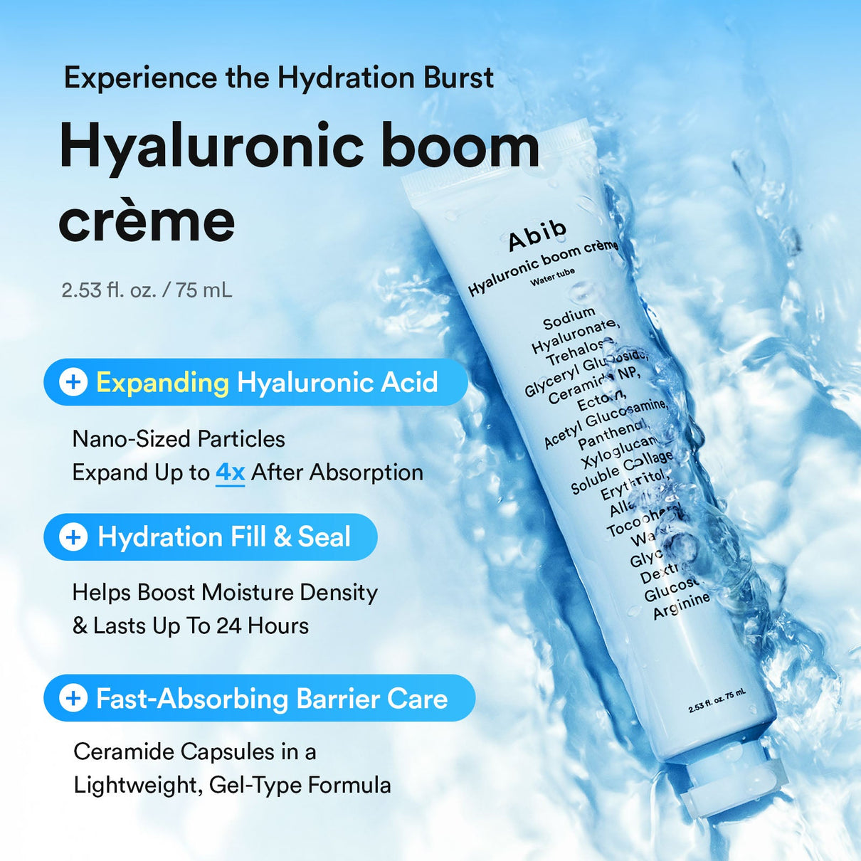 ABIB Hyaluronic Boom Crème Water Tube – 75ml creative image