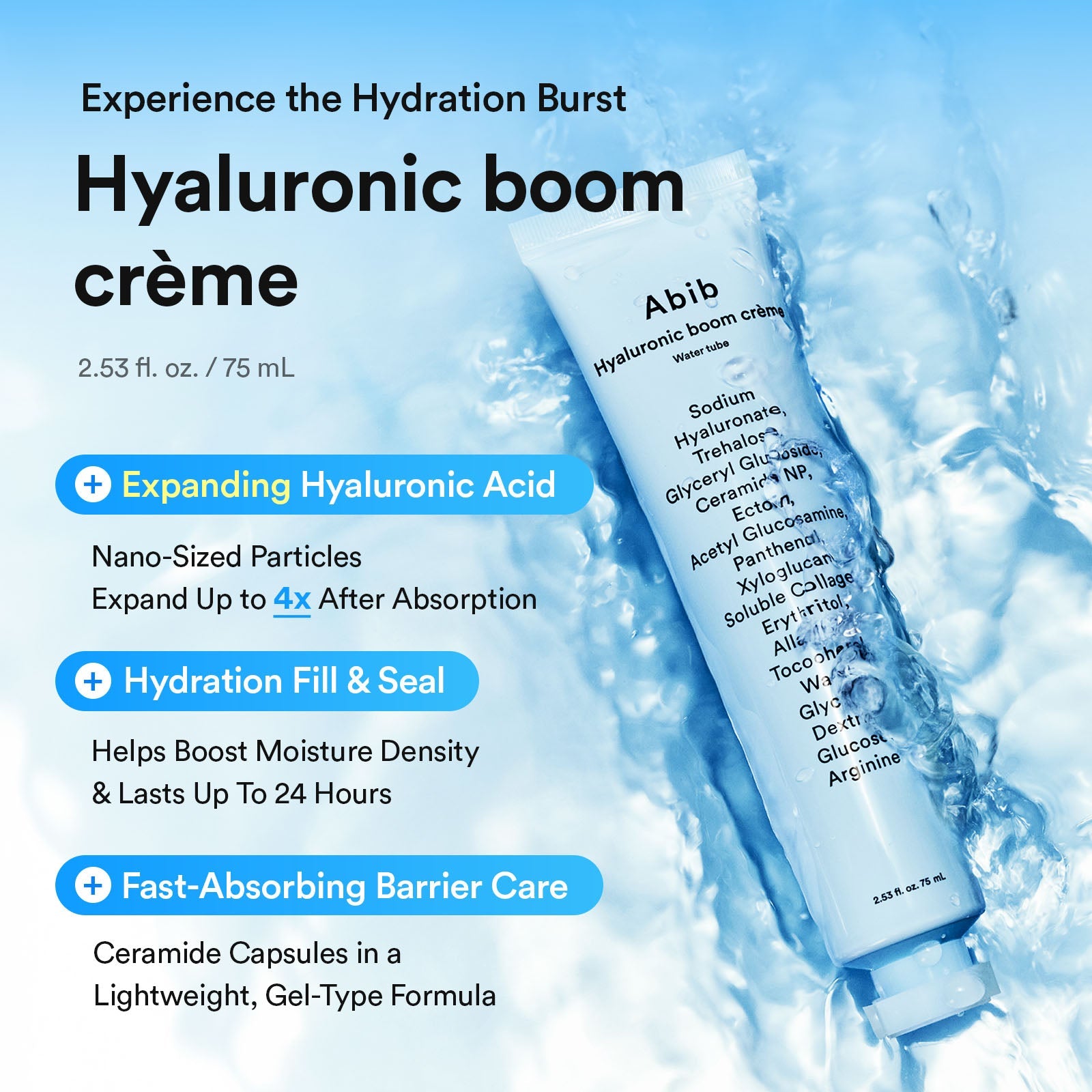 ABIB Hyaluronic Boom Crème Water Tube – 75ml creative image