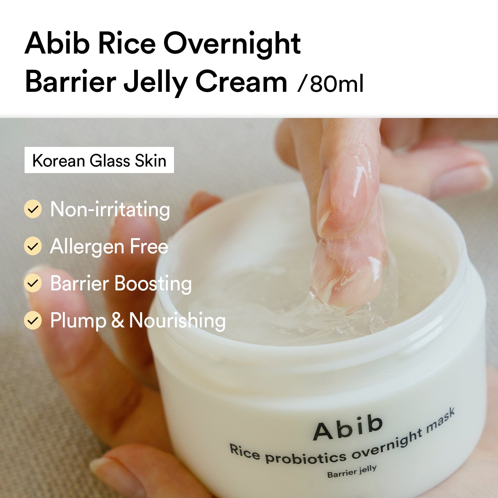 ABIB Rice Probiotics Overnight Mask Barrier Jelly – 80ml creative image