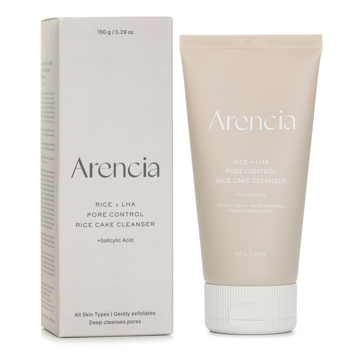 ARENCIA Rice + LHA Pore Control Rice Cake Cleanser – 150g