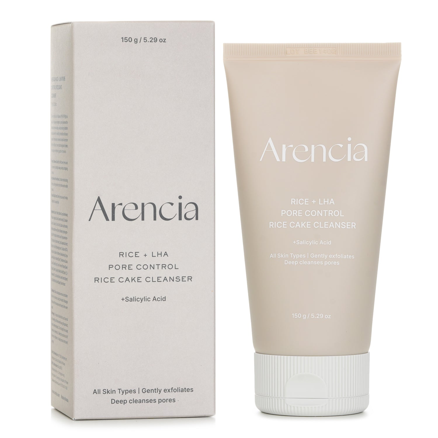 ARENCIA Rice + LHA Pore Control Rice Cake Cleanser – 150g