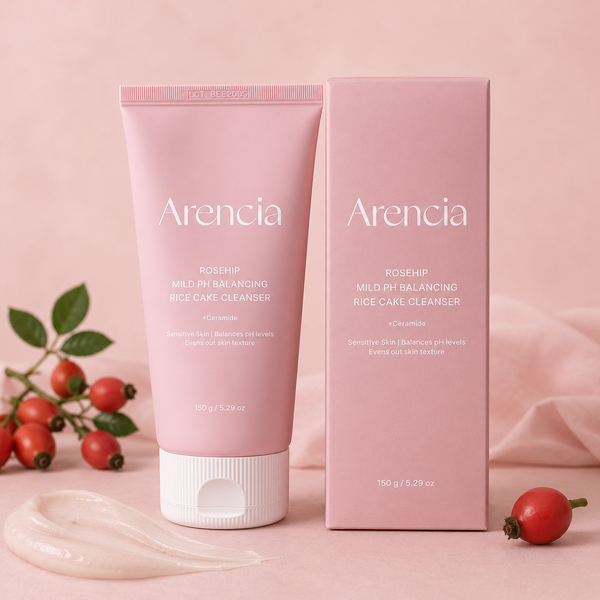 ARENCIA Rosehip Mild pH Balancing Rice Cake Cleanser – 150g creative
