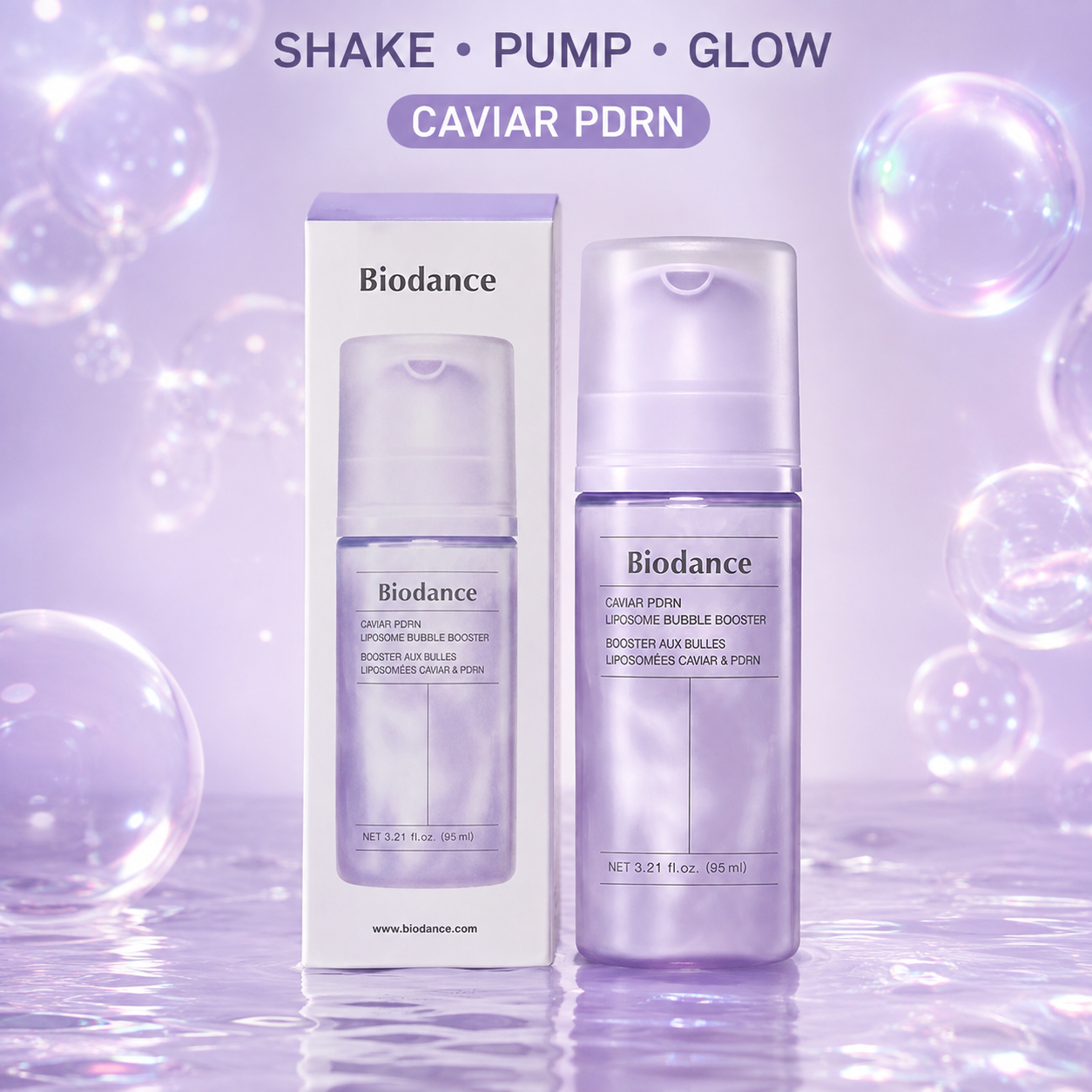 Biodance Caviar PDRN Liposome Bubble Booster with matching box