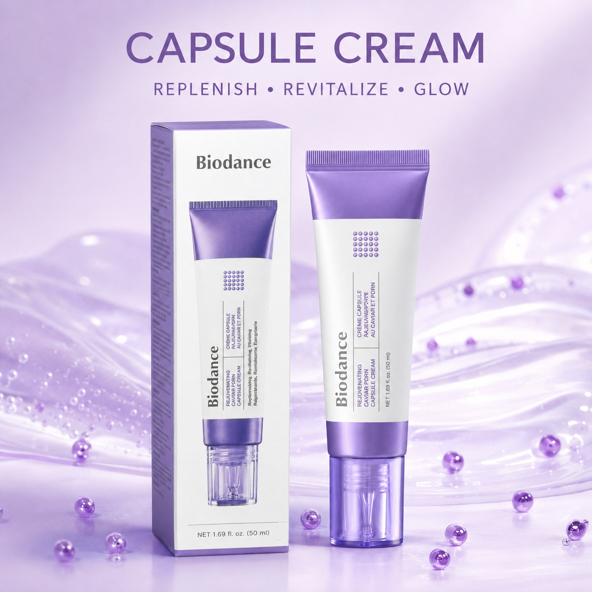 Biodance Rejuvenating Caviar PDRN Capsule Cream with matching box