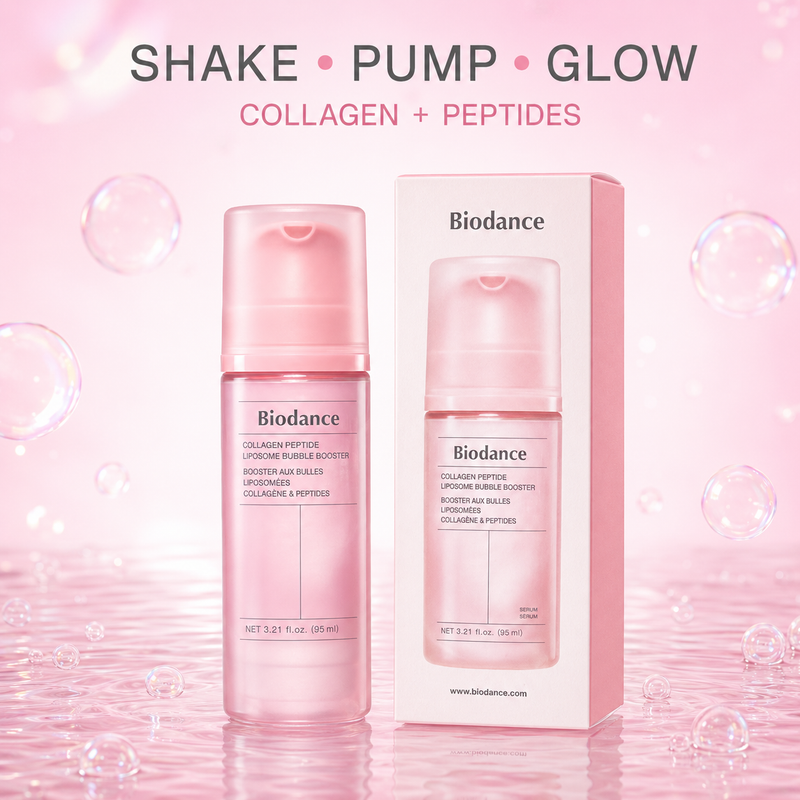 Biodance Collagen Peptide Liposome Bubble Booster with matching box