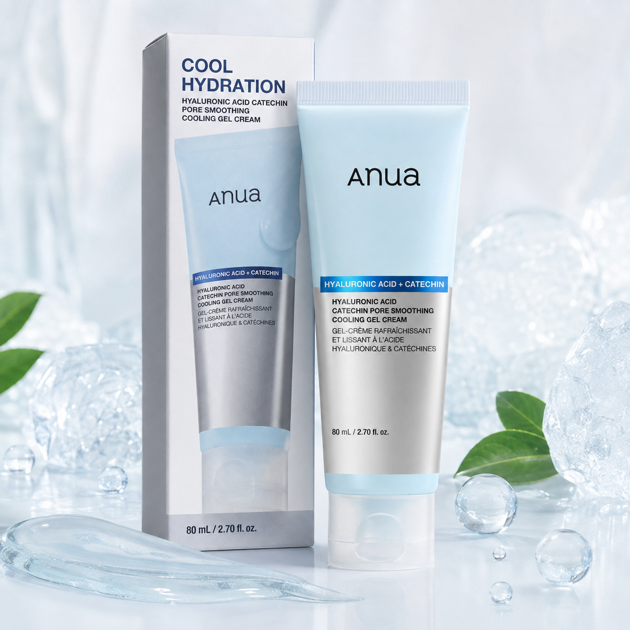 ANUA Cool Hydration Cooling Gel Cream texture and benefits