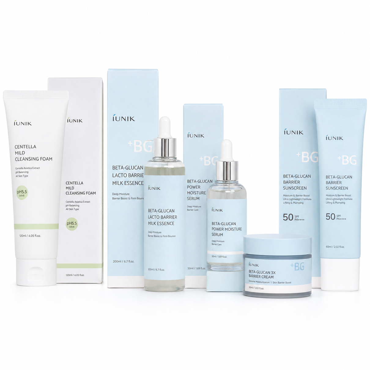iUNIK Beta-Glucan Complete Barrier Routine five product set